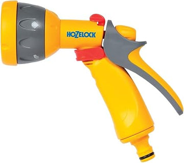 HOZELOCK - Multi-Jet Spray Gun : Ideal for Daily Use, Multi-tasking Gun, Locking Function and Flow Control, 5 Patterns: Cone, Jet, Fast Fill, Fine Rose Flat [2676P0000] [Energy Class A]
