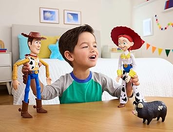 Mattel Disney and Pixar Toy Story 5 Critter Talk Jessie, 12 Inch Posable Action Figure Toy & Jimmy Dean, 35 Plus Movie Sounds & Phrases, English version, JKL99